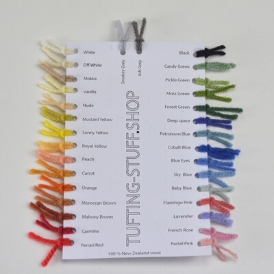 Yarn sample card