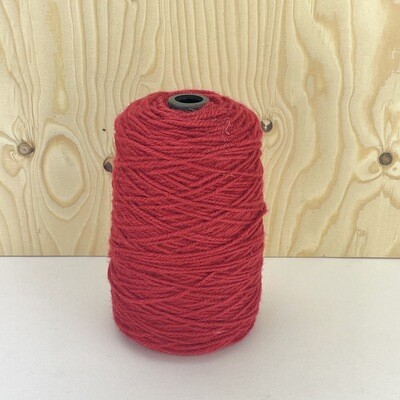 100% Wool Rug Yarn On Cones - Carmine