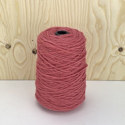 100% Wool Rug Yarn On Cones - Flamingo Pink