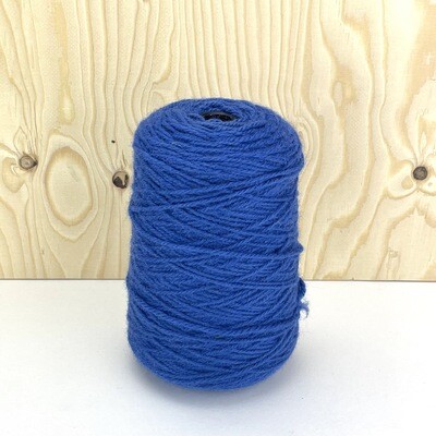 100% Wool Rug Yarn On Cones - Cobalt Blue