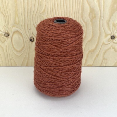 100% Wool Rug Yarn On Cones - Mahogany Brown