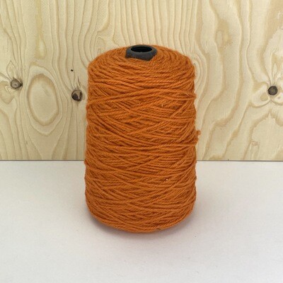 100% Wool Rug Yarn On Cones - Orange