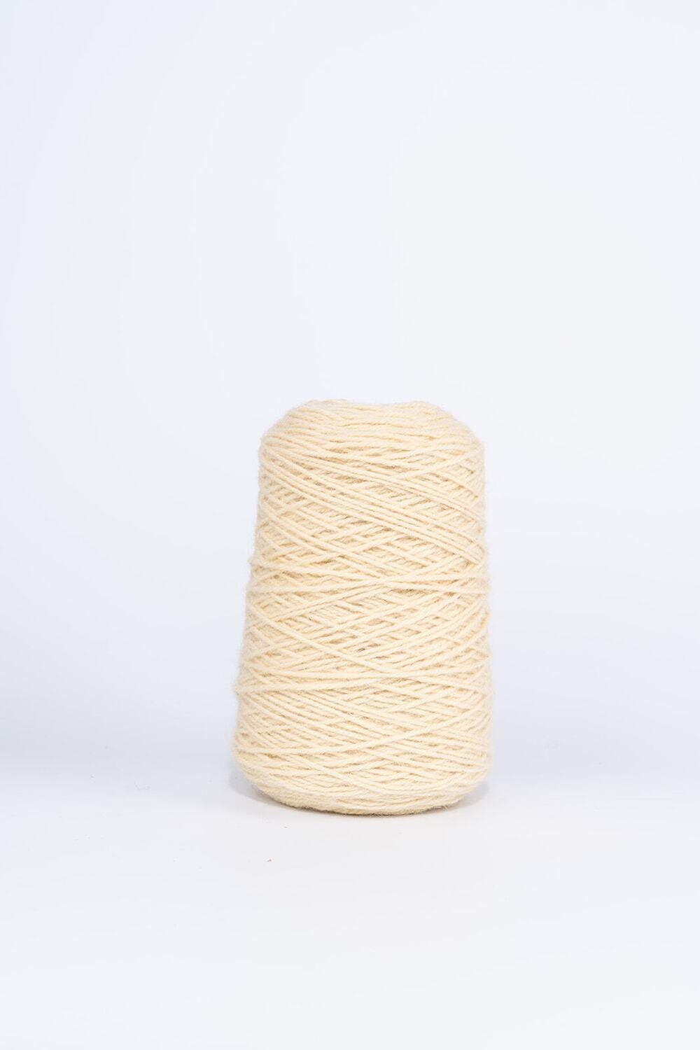 100% Wool Rug Yarn On Cones - Vanilla