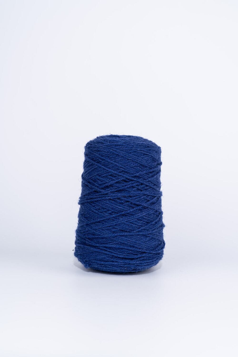 100% Wool Rug Yarn On Cones - Deep Space Blue