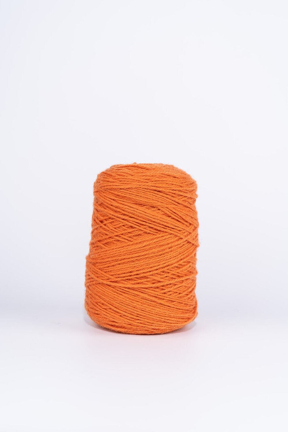 100% Wool Rug Yarn On Cones - Orange