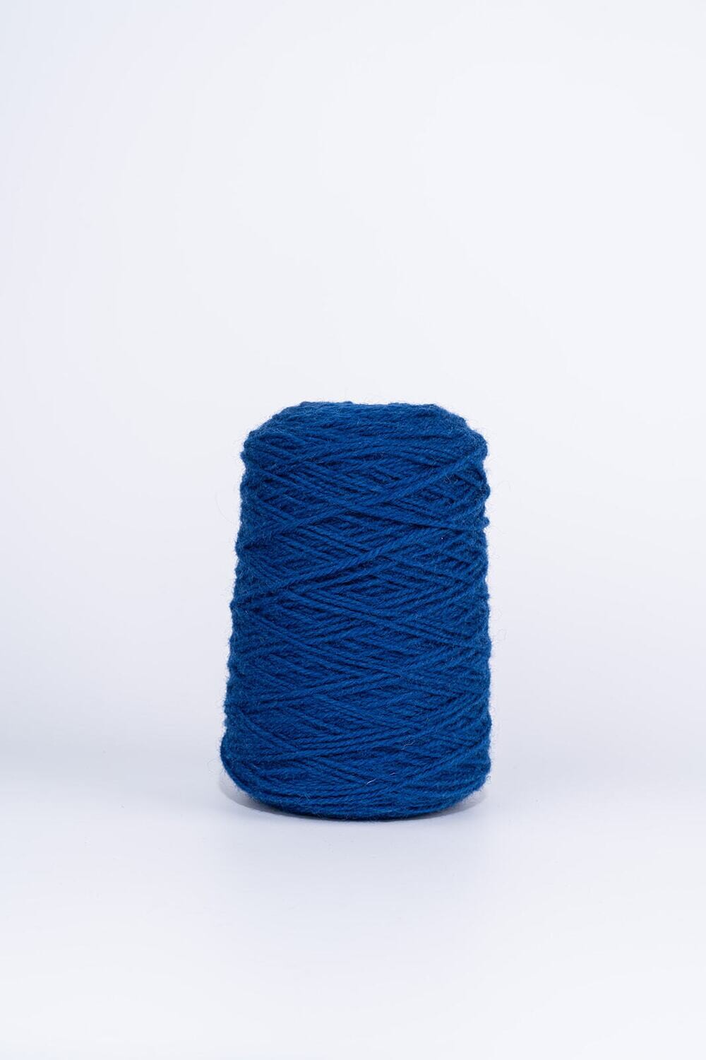 100% Wool Rug Yarn On Cones - Cobalt Blue