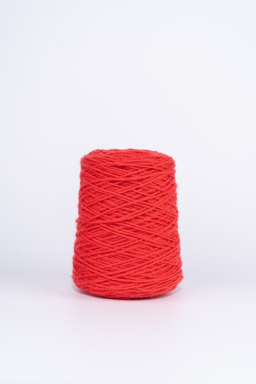 100% Wool Rug Yarn On Cones - Ferrari Red