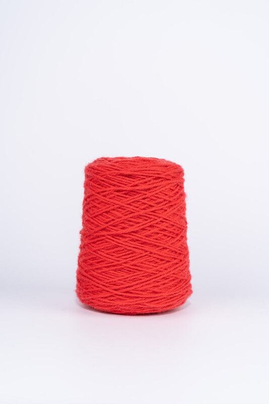 100% Wool Rug Yarn On Cones - Ferrari Red
