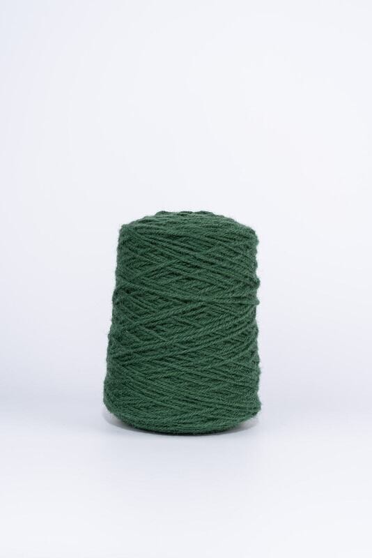 100% Wool Rug Yarn On Cones - Forest Green