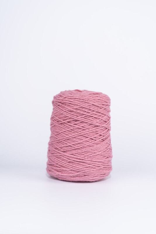100% Wool Rug Yarn On Cones - French Rose
