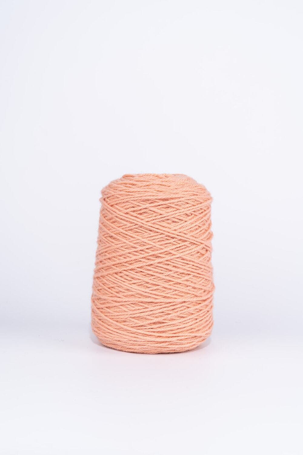 100% Wool Rug Yarn On Cones - Peach
