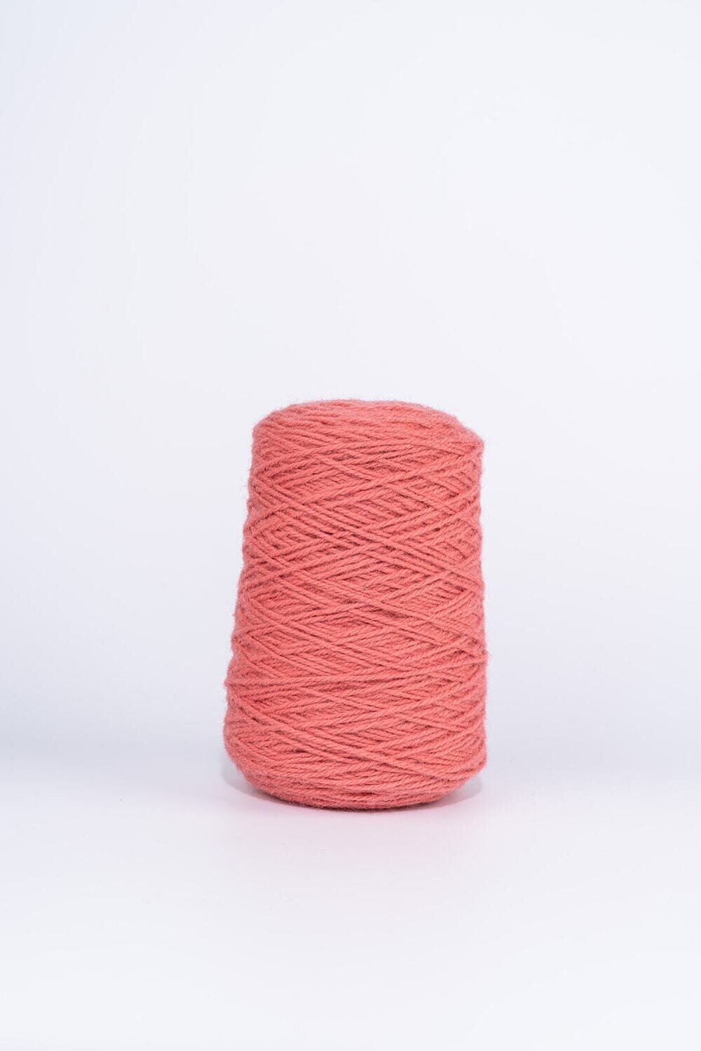 100% Wool Rug Yarn On Cones - Flamingo Pink