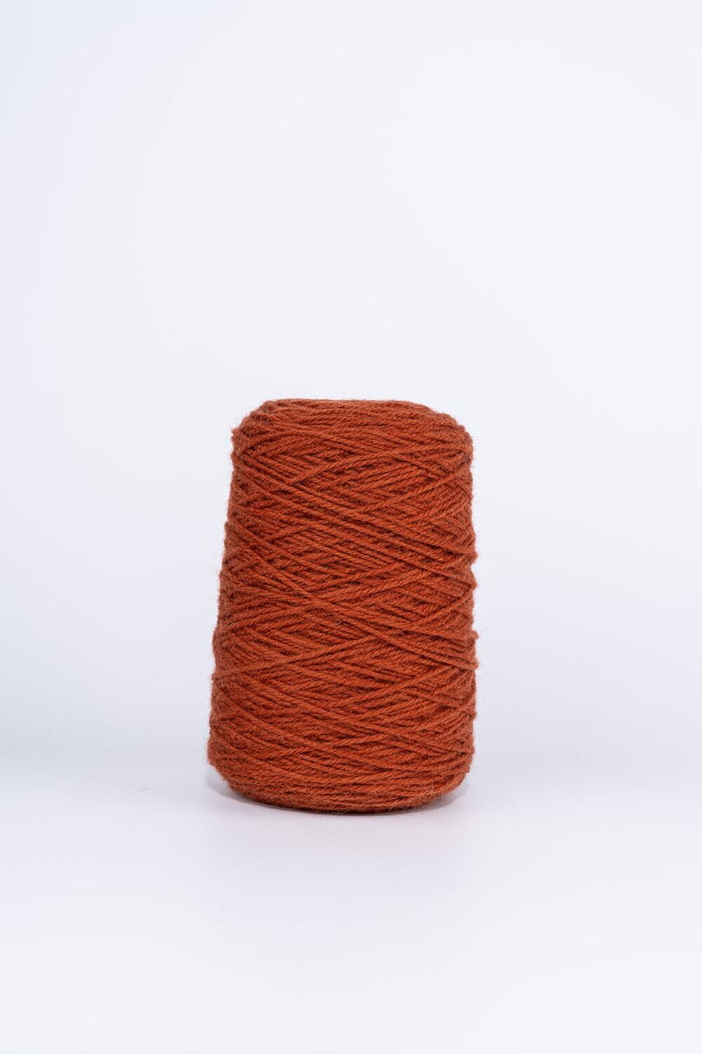 100% Wool Rug Yarn On Cones - Mahogany Brown