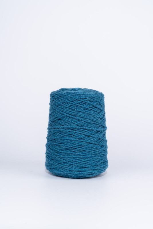 100% Wool Rug Yarn On Cones - Dirty Blue