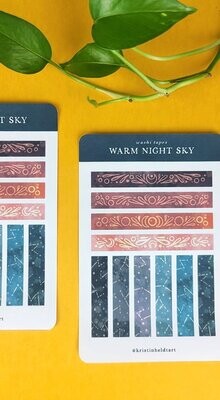 Warm Night Sky Washi Tapes