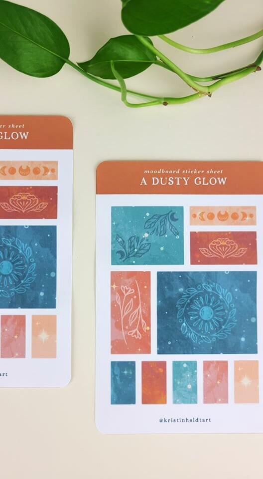 A Dusty Glow Moodboard Sticker Sheet