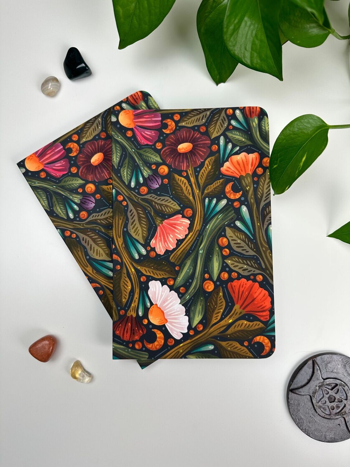 Midnight Florals Layflat Notebook