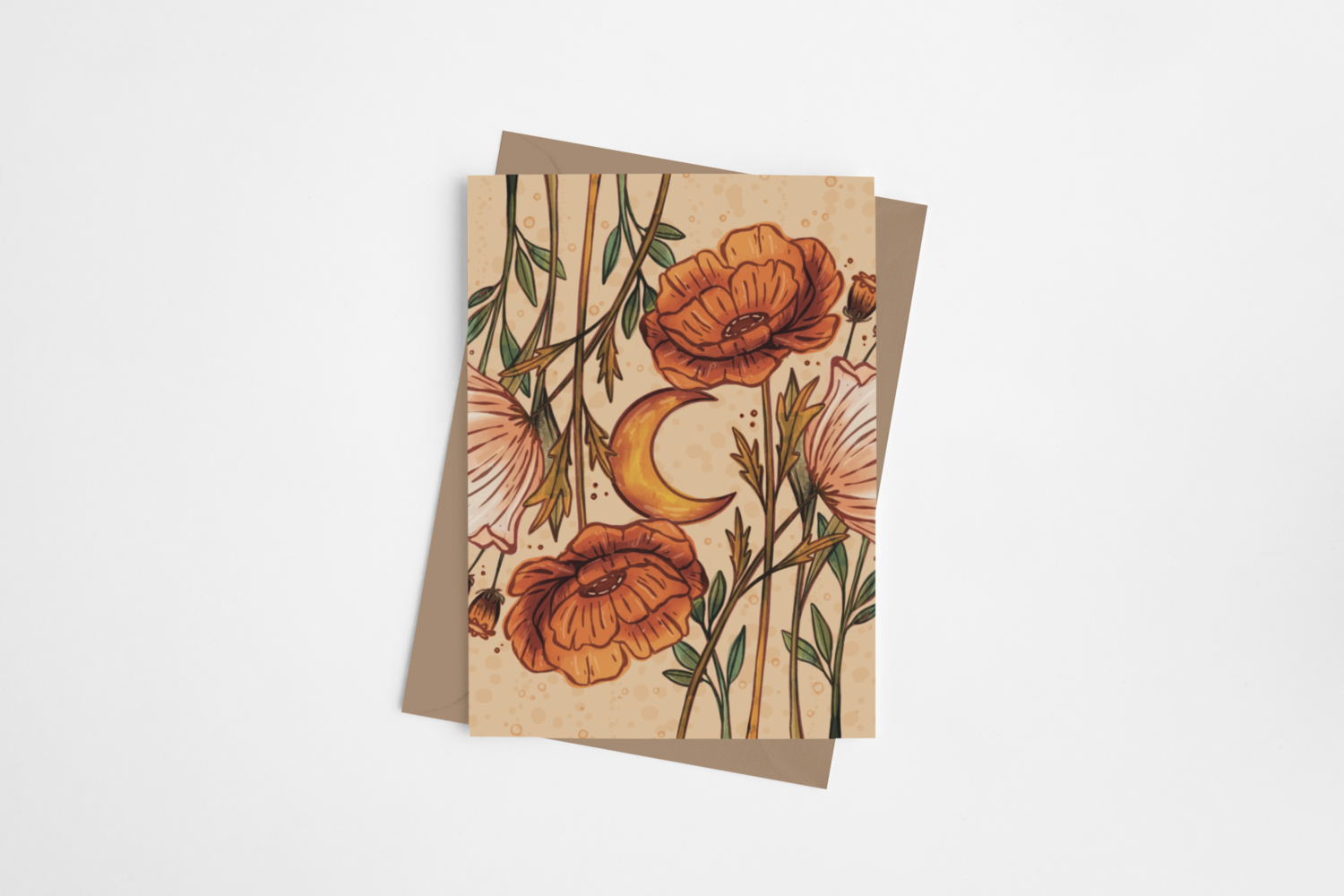 Moonlit Poppies Card