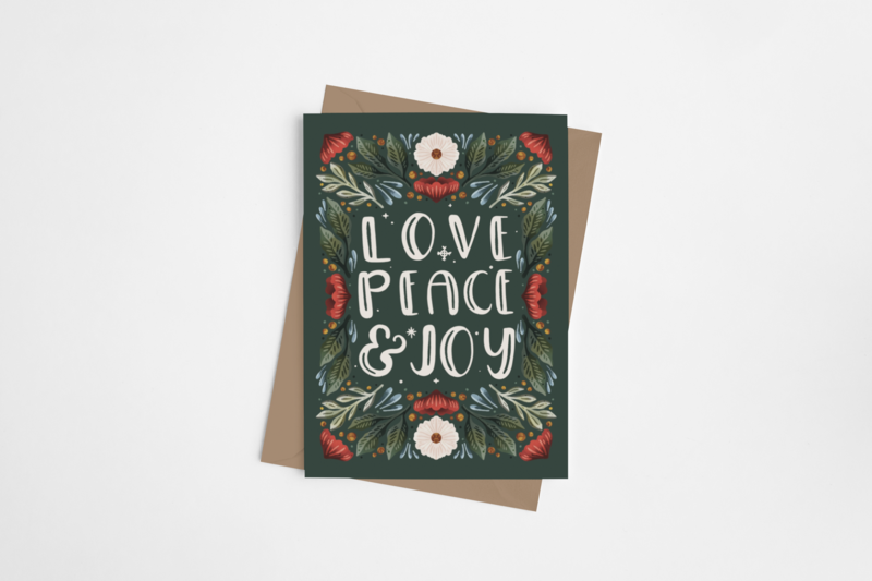 Love Peace and Joy Card