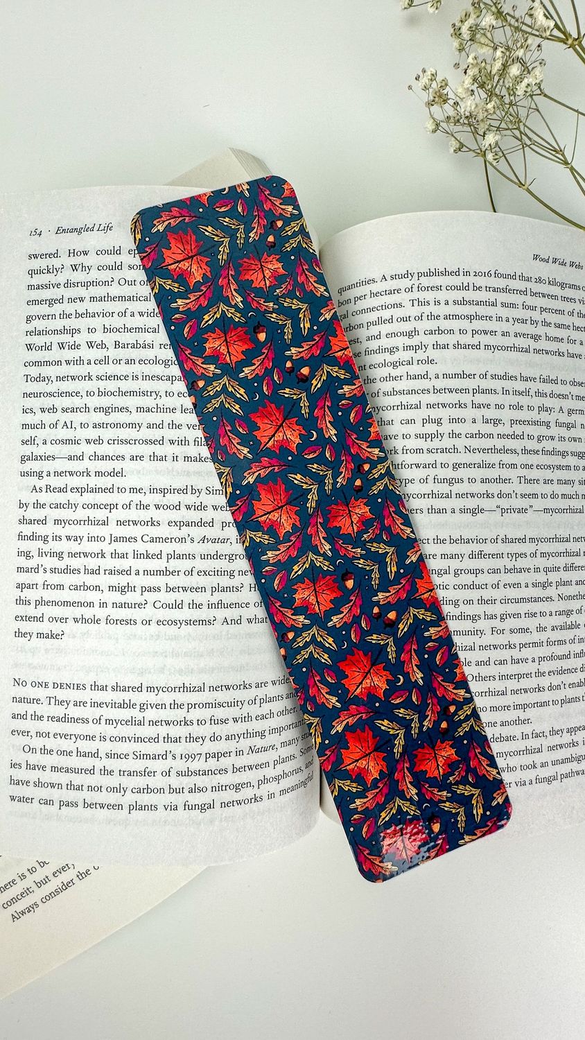 Fall Leaves Patterned Bookmark