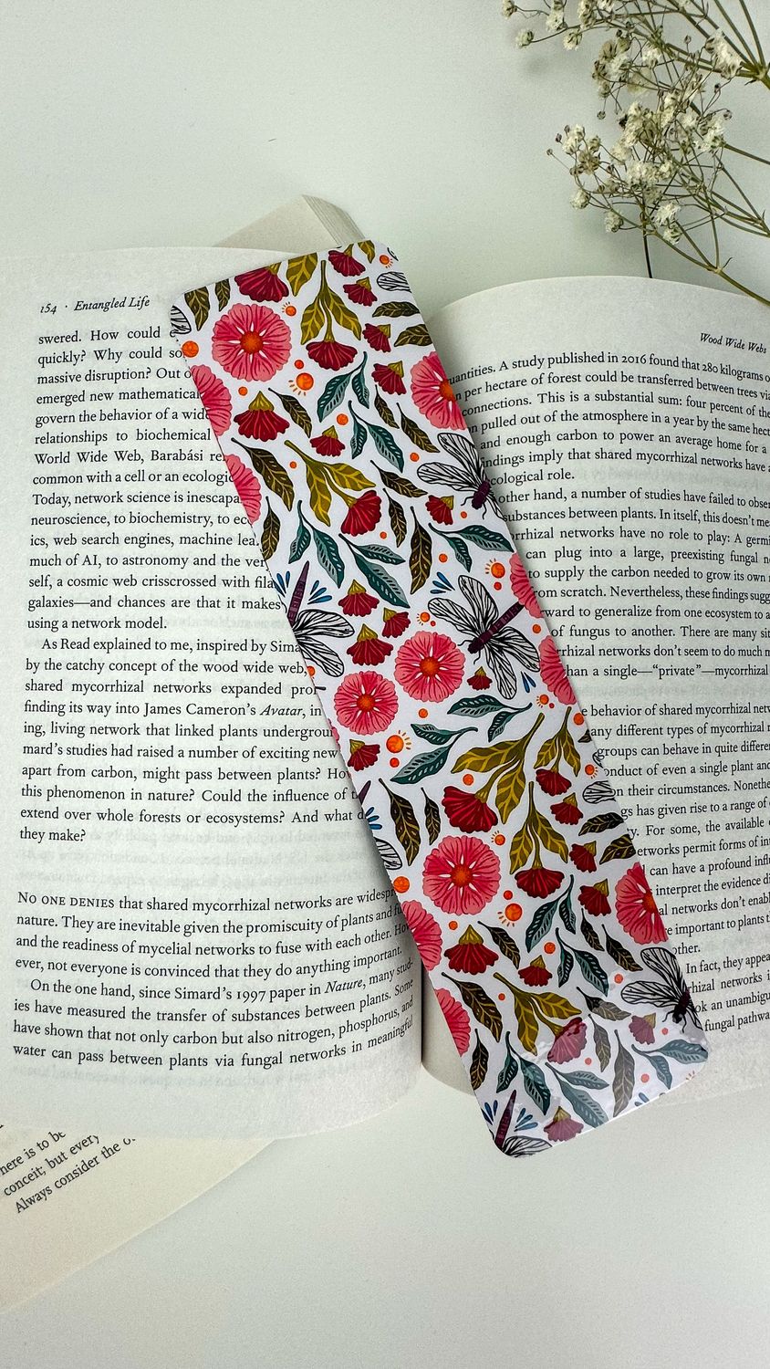 Dragonfly Patterned Bookmark
