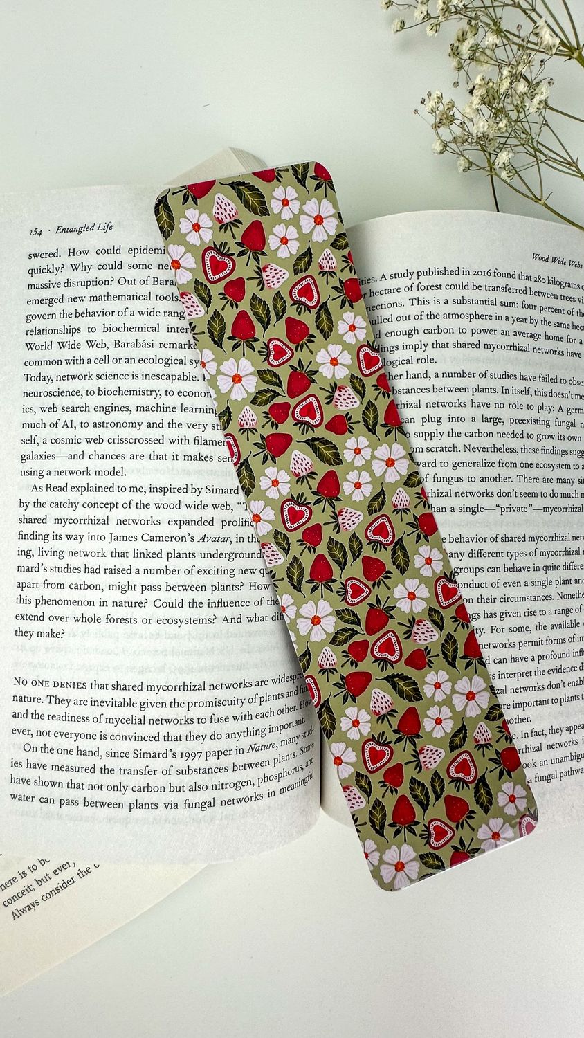 Strawberry Fields Patterned Bookmark