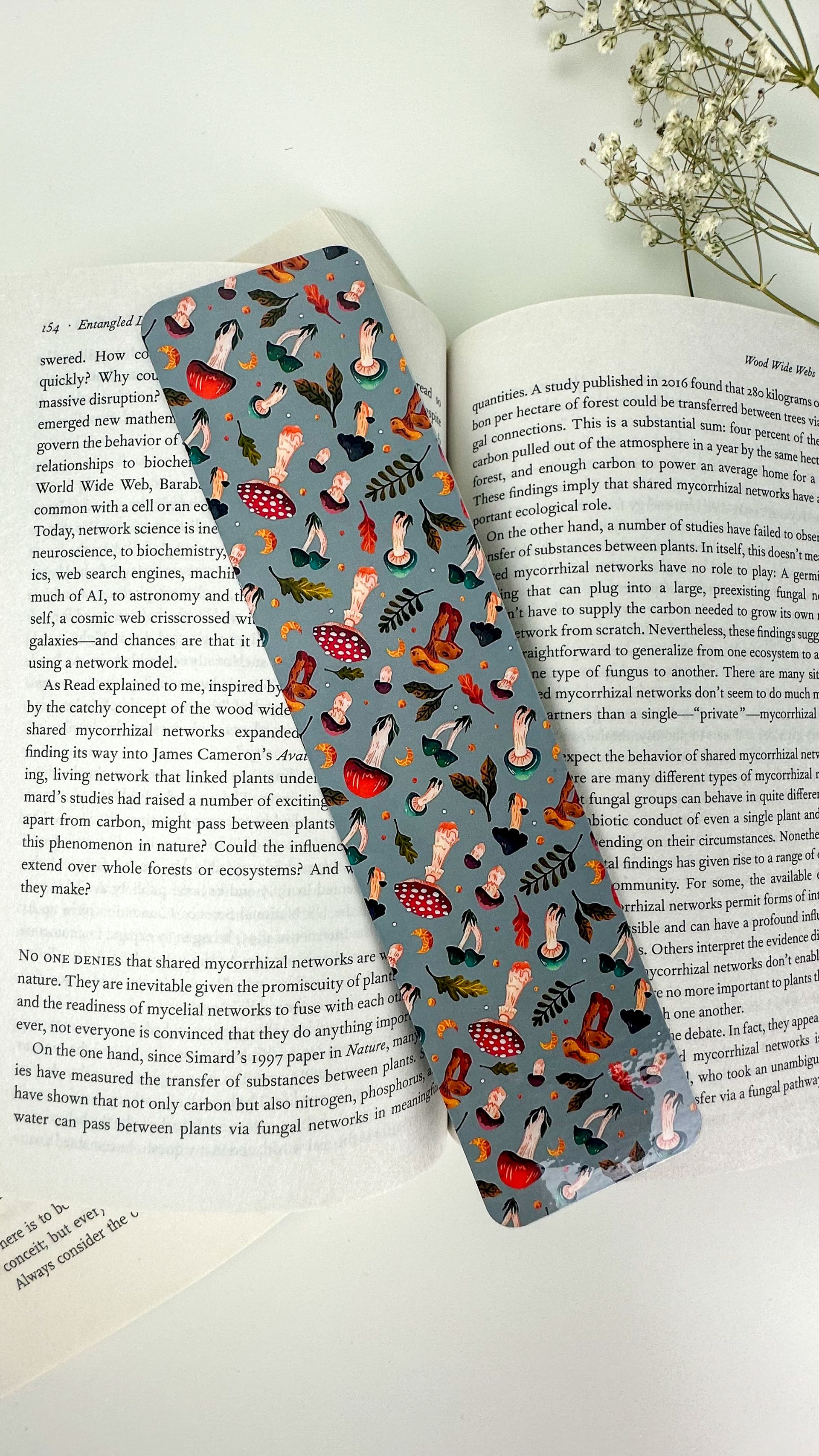 Mushroom Garden Patterned Bookmark