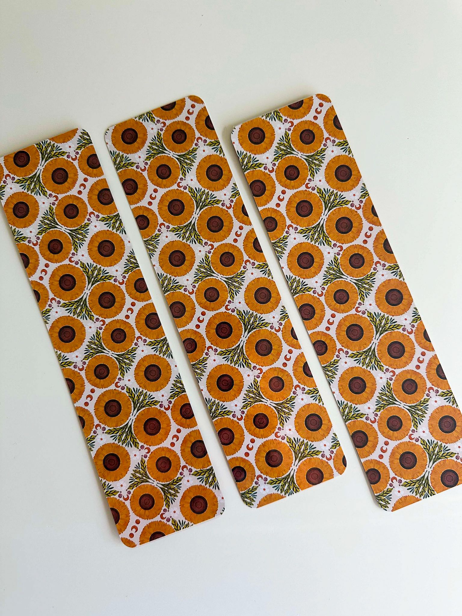Sunflower Patterned Bookmark