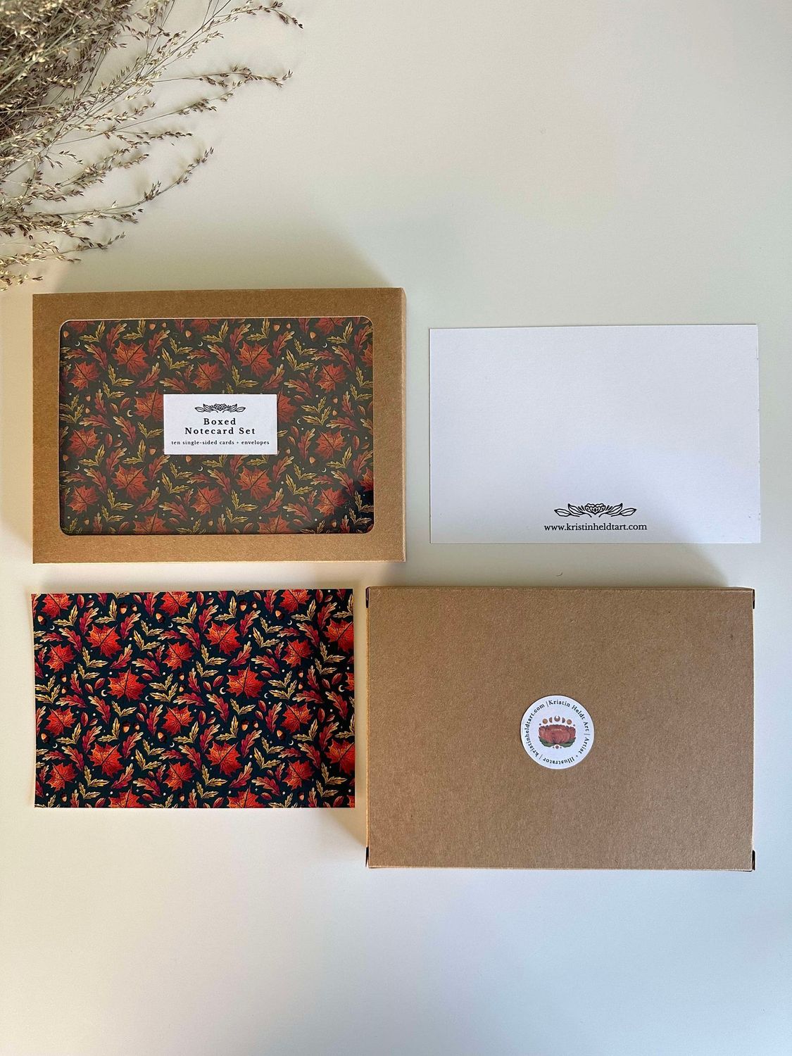 Fall Leaves Patterned Notecard Boxed Set