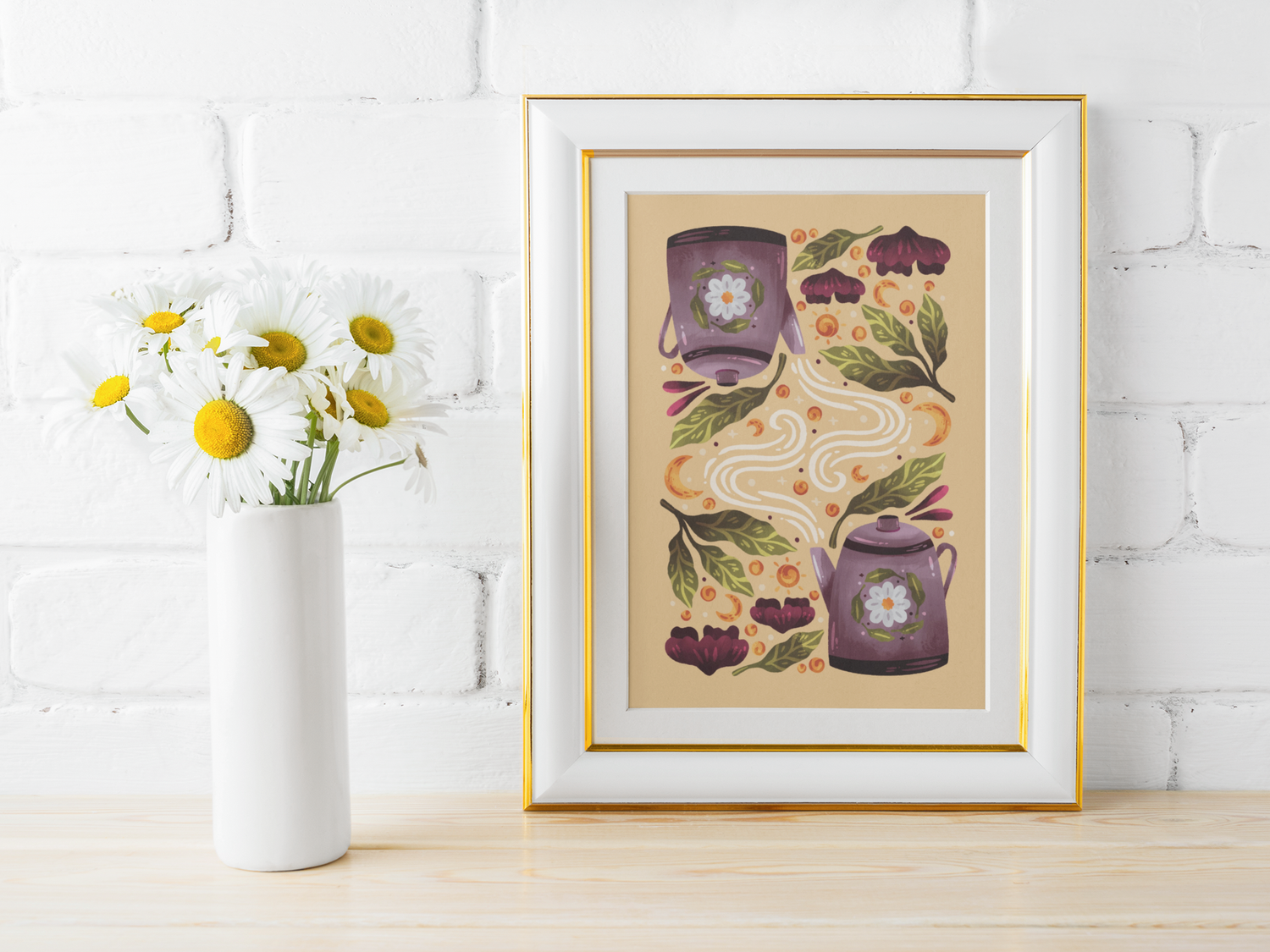 Tea Time Symmetry, Size: 5x7