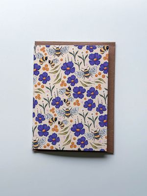 Bee Patterned Card