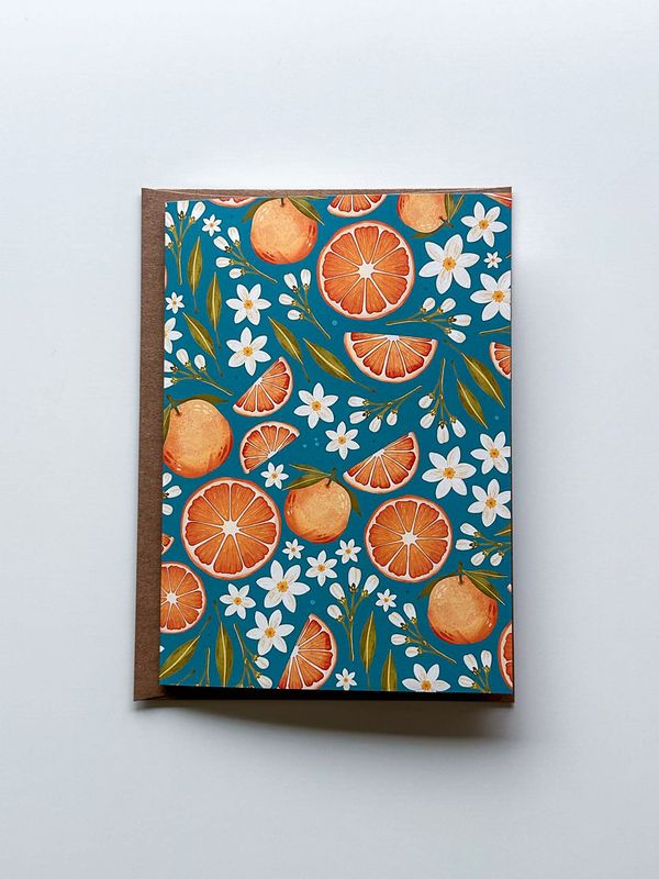 Orange Patterned Card