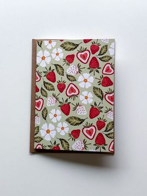 Strawberry Patterned Card