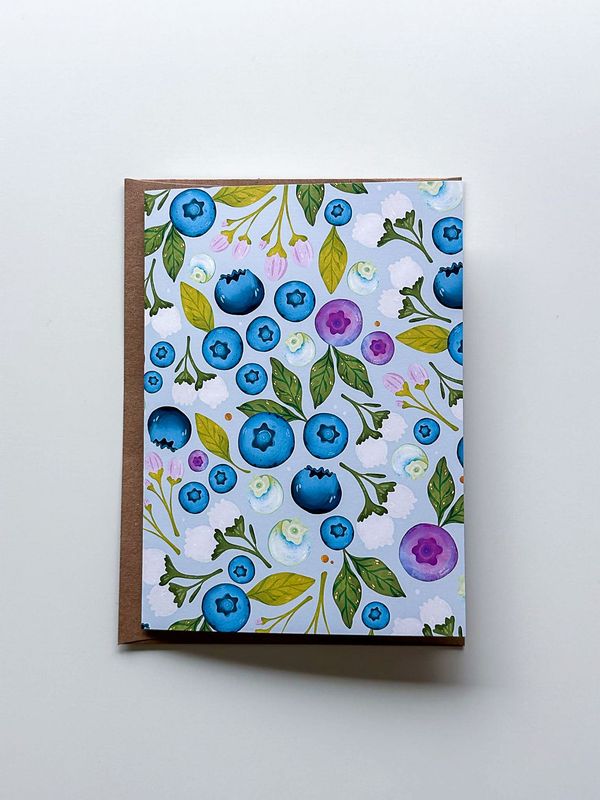 Blueberry Patterned Card