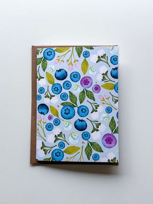 Blueberry Patterned Card