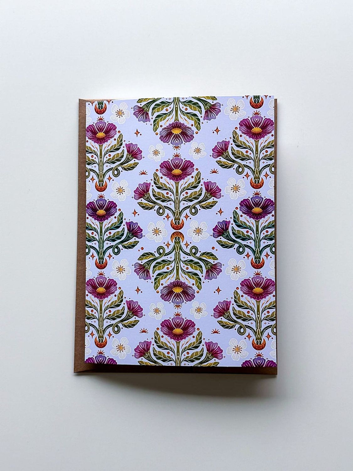 Fan Floral Patterned Card