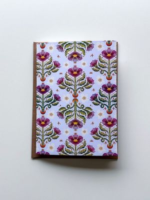 Fan Floral Patterned Card