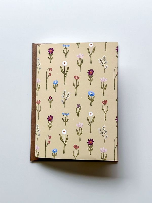 Wildflower Garden Patterned Card