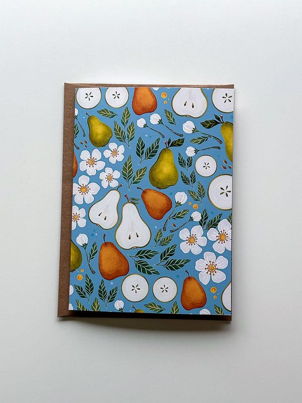 Pear Patterned Card