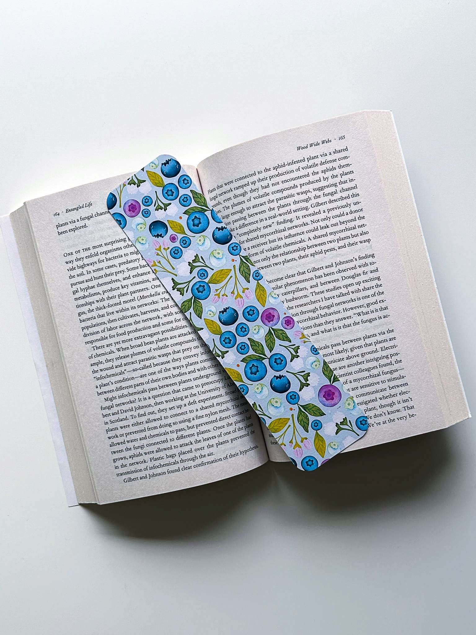 Blueberry Patterned Bookmark
