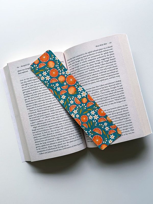 Orange Patterned Bookmark