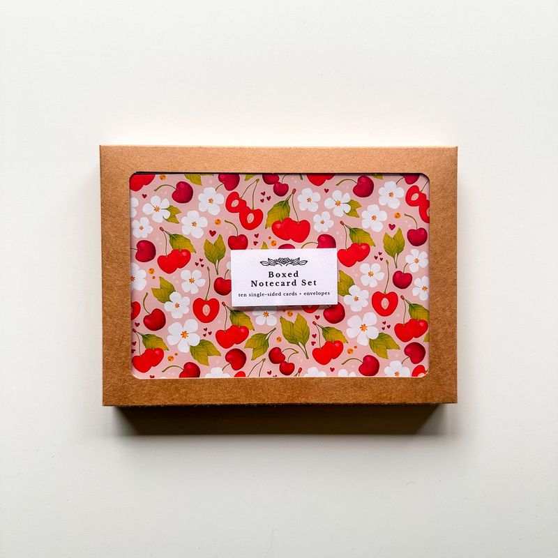 Cherry Notecard Boxed Set