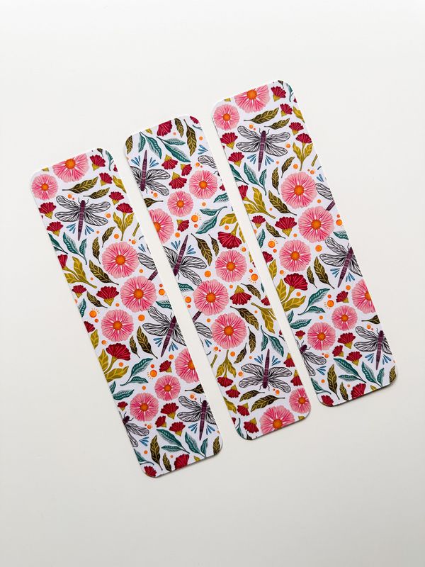 Dragonfly Patterned Bookmark