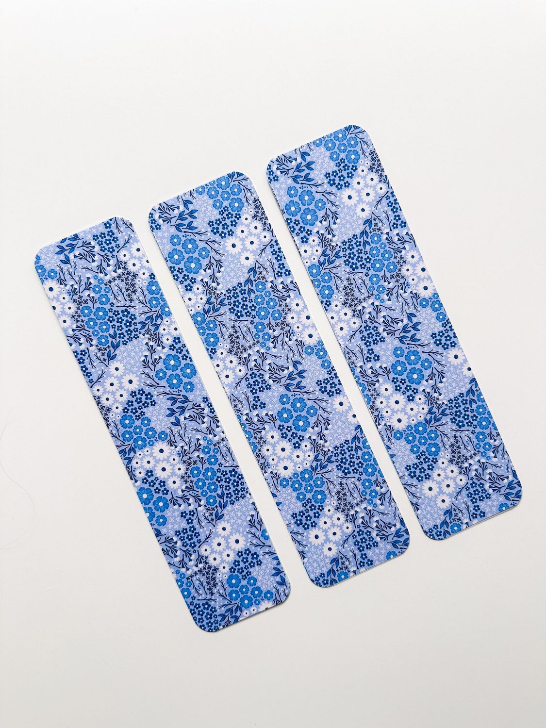 Busy Blue Patterned Bookmark