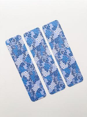 Busy Blue Patterned Bookmark