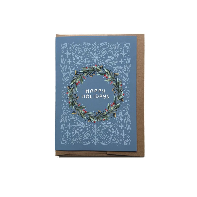Happy Holiday Wreath Card