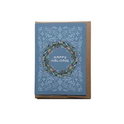 Happy Holiday Wreath Card
