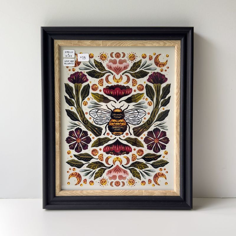 Original Framed 8x10 Bee
