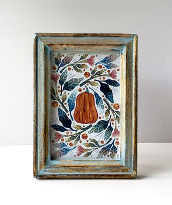 Framed 4x6 Pumpkin