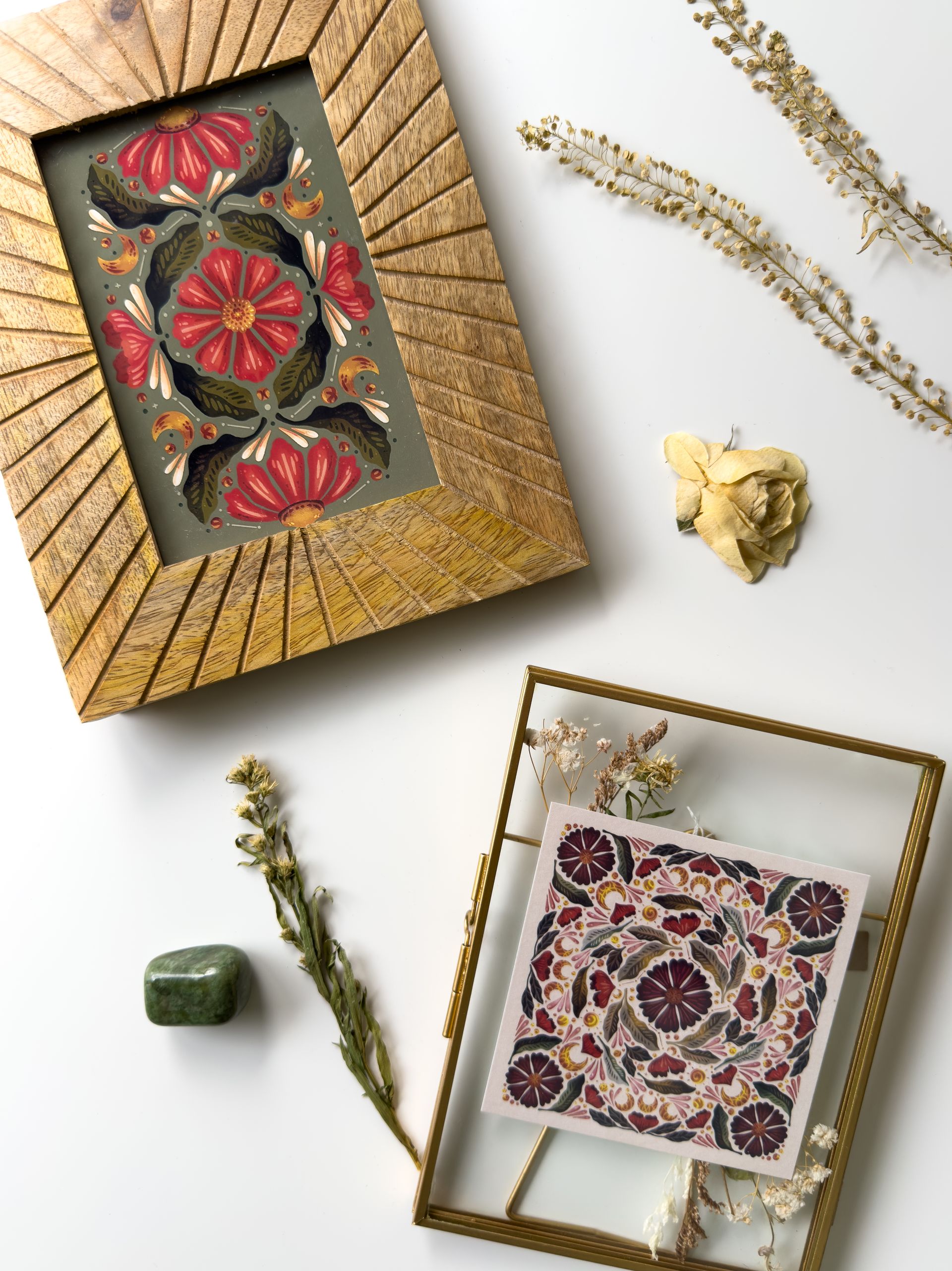 Framed 4x6 Fall Florals